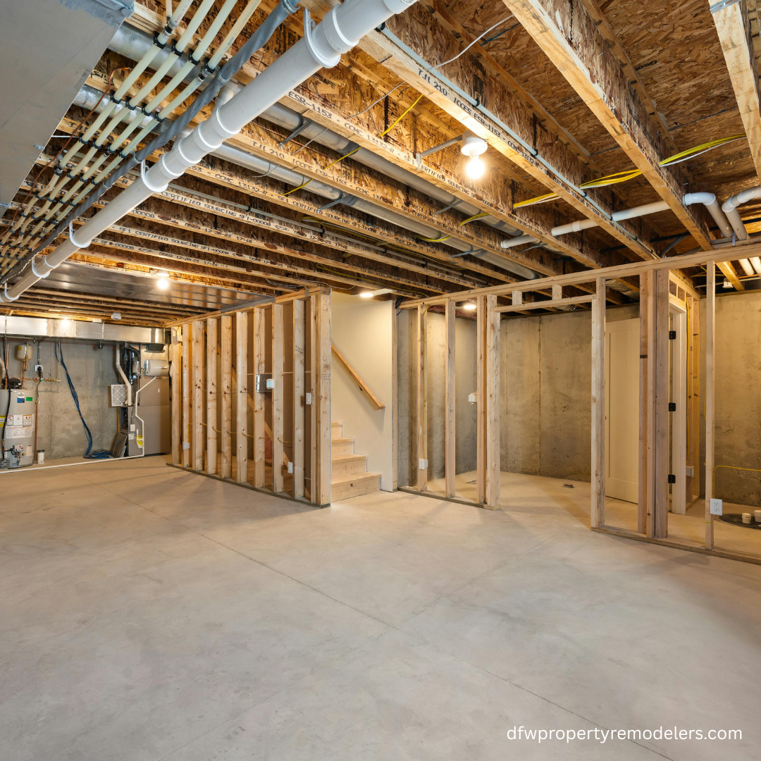Basement bathroom installation