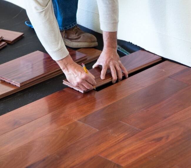 Hardwood floor installation