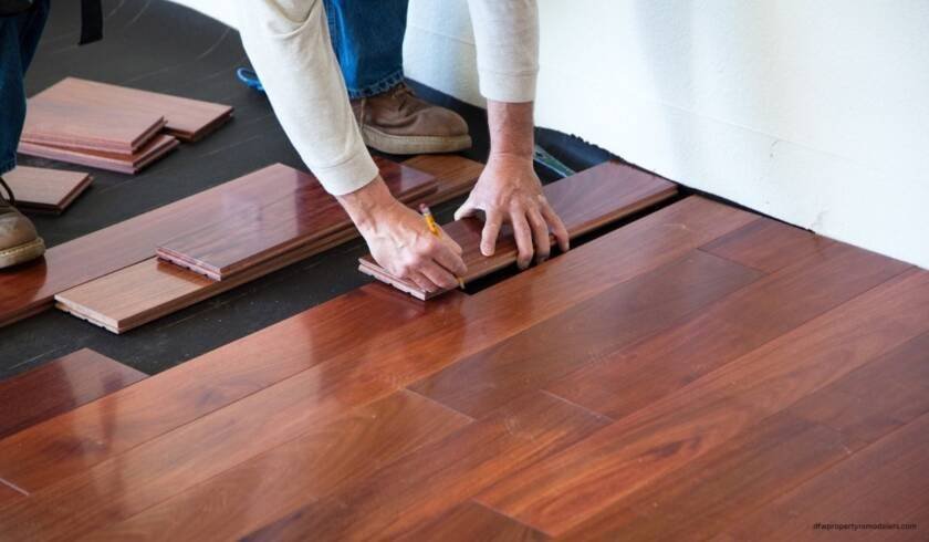 Hardwood floor installation