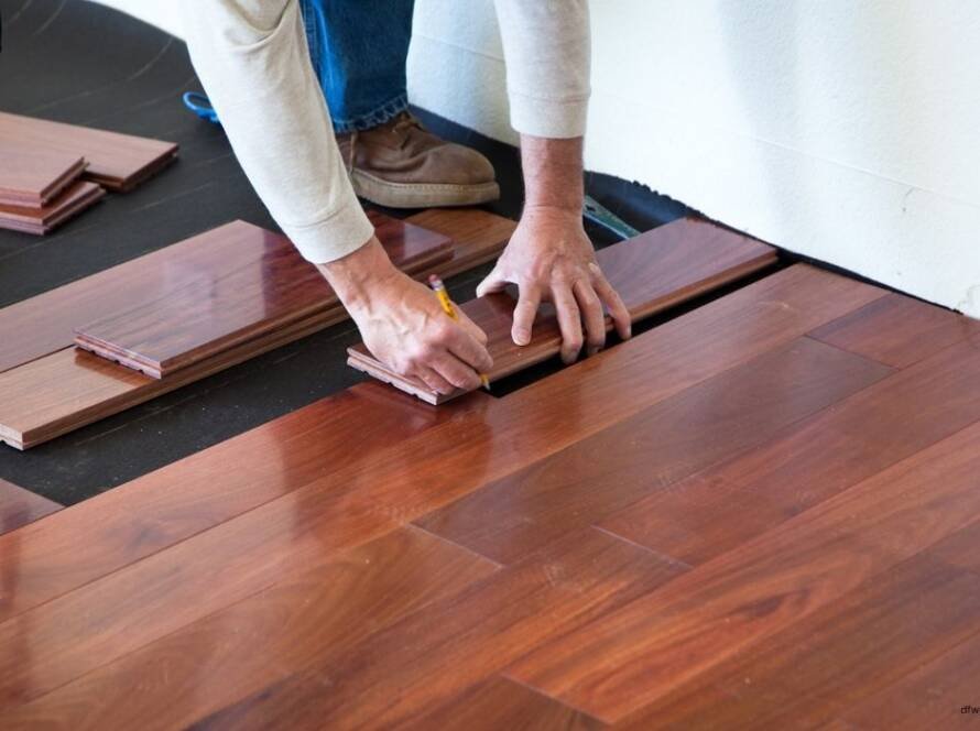 Hardwood floor installation