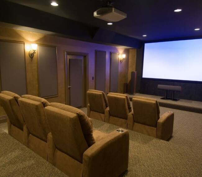 Home theater or entertainment room setup