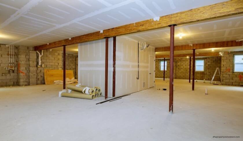 Basement bathroom installation