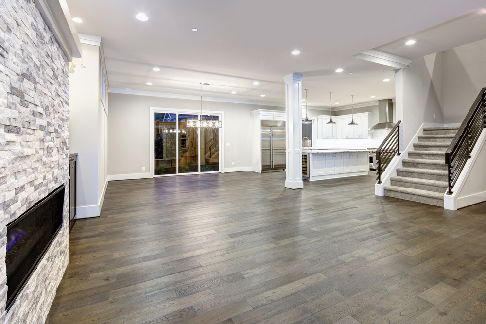 Hardwood floors laid beautifully to reduce the flooring installation cost for this home.