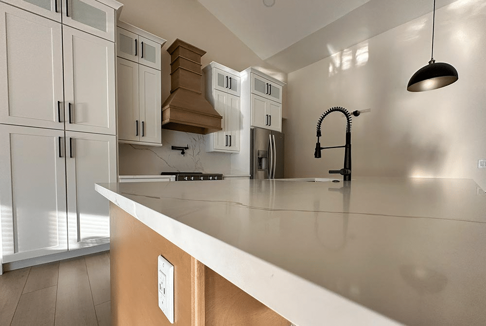 Home Remodeling Contractor in Dallas showcasing modern kitchen renovation with island design.