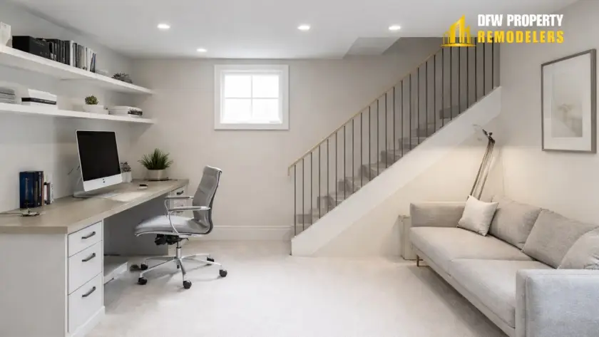 Basement into a Functional Home Office