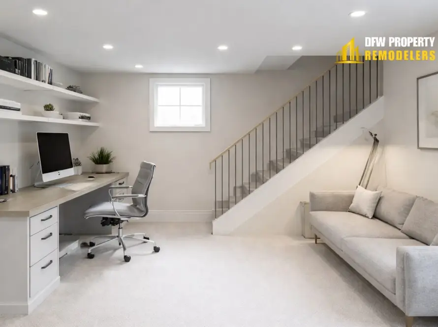 Basement into a Functional Home Office