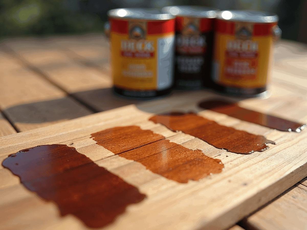 Professional Fence and Deck Staining and sanding on a wooden outdoor surface.